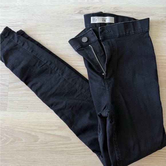 Topshop Denim - Topshop Joni Black Skinny Jeans W26 L30